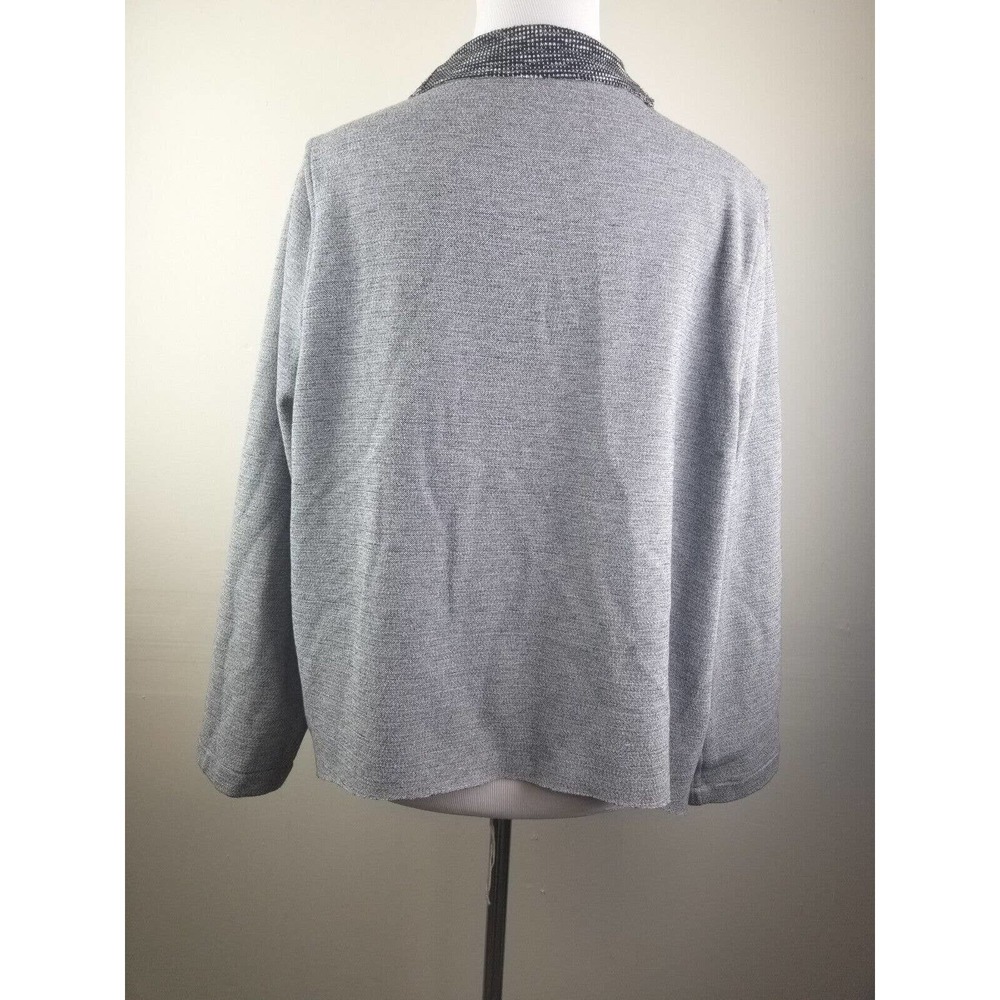 OF MERCER Reade Reversible‎ Knit Cardigan Jardigan Gray Plus Size 1X Knit - Picture 2 of 7